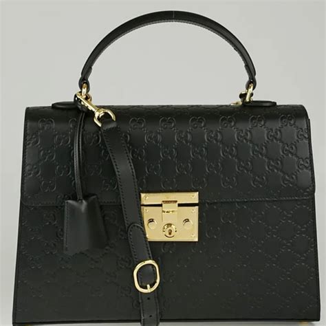 gucci padlock top handle black|genuine gucci padlock bag.